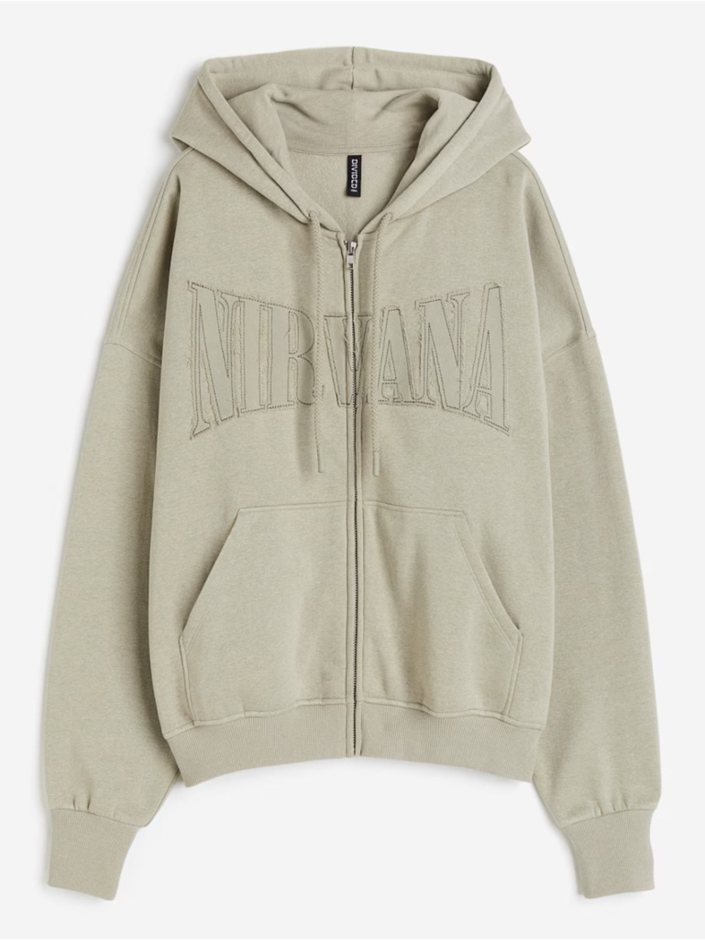 OVERSIZED‎ PRINTED HOODED  Nirvana Jacket, Beige, size small